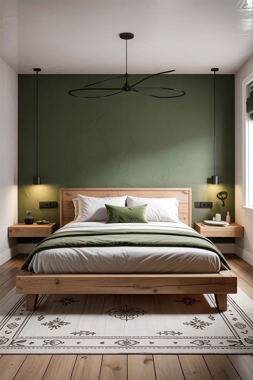 Modern rustic green bedroom - 30 rustic green bedroom ideas
