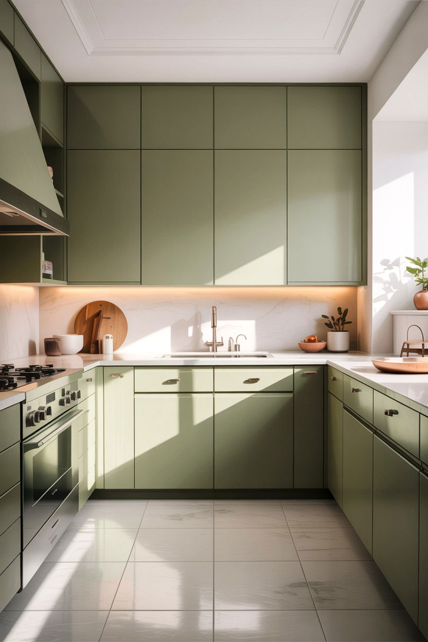 Modern sage and white kitchen - 30 sage and white kitchen ideas