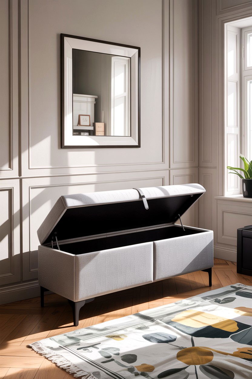 Modern storage bench - 30 bedroom storage benches