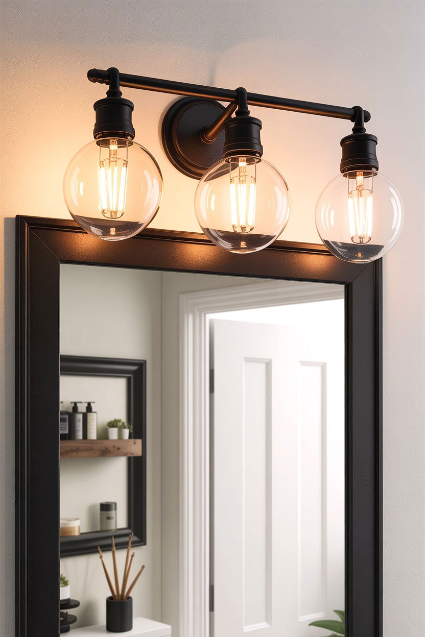 Modern vanity light fixture - 30 easy bathroom updates