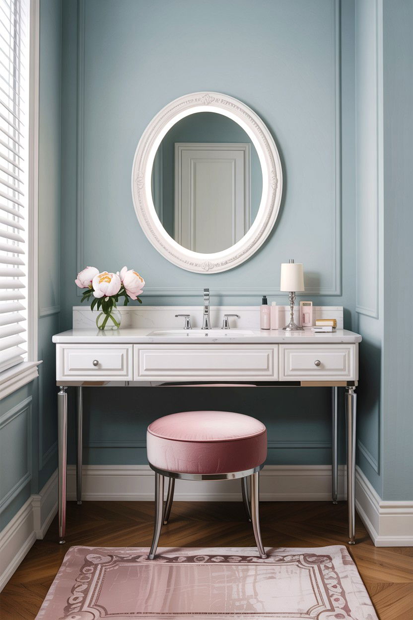 Modern white vanity - 30 bedroom vanity ideas