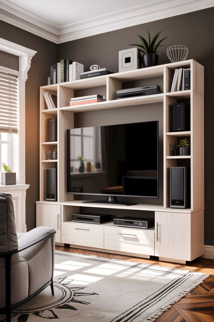 Modular Media Console - 30 bedroom stackable furniture ideas