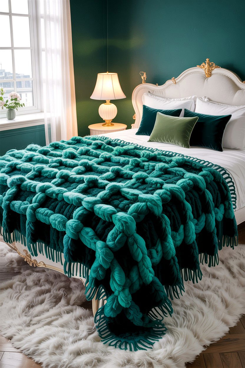 Mohair Knit Blanket - 30 bedroom knit blankets