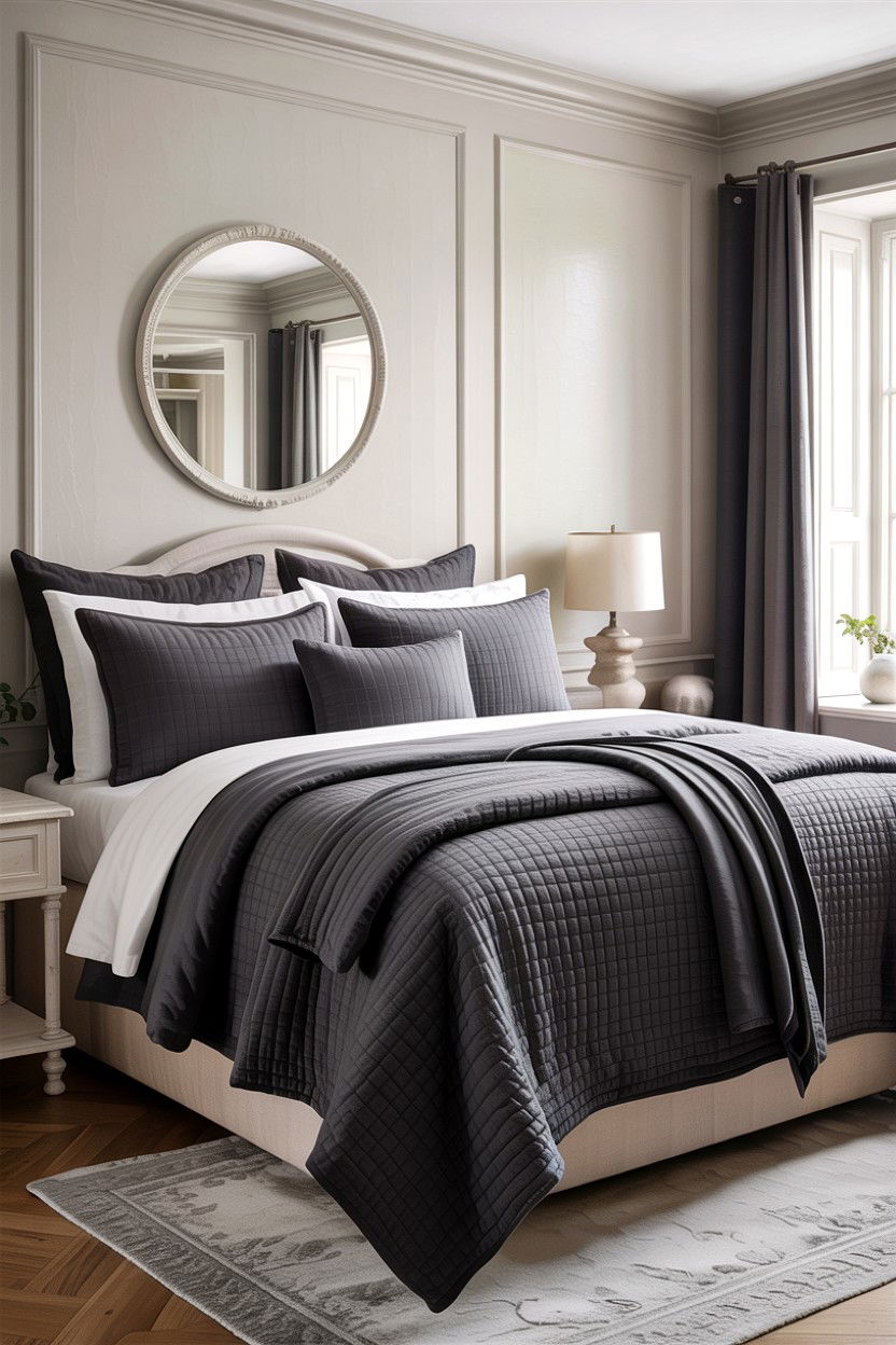 Monochromatic Bedding Set - 30 cheap bedroom ideas