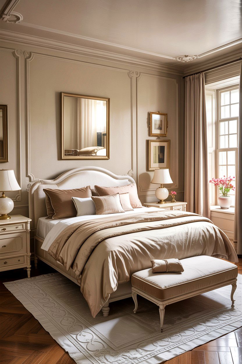 Monochromatic Beige Bedroom - 30 warm beige bedroom ideas