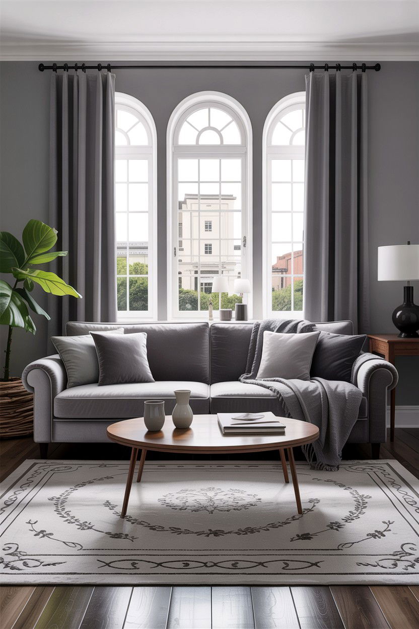 Monochromatic Gray Living Room - 30 living room gray furniture ideas