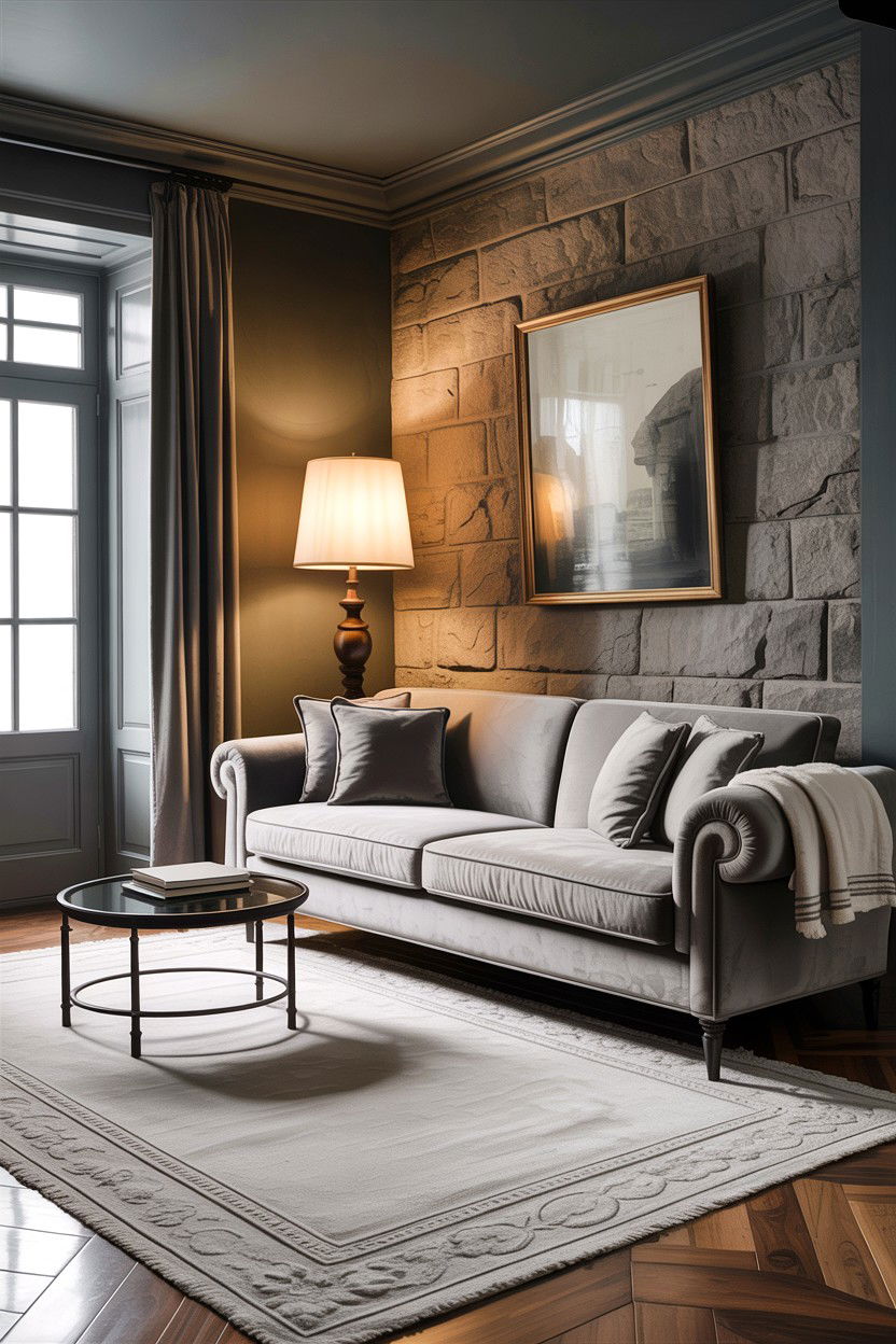 Monochromatic Gray Room - 30 boutique hotel living room ideas