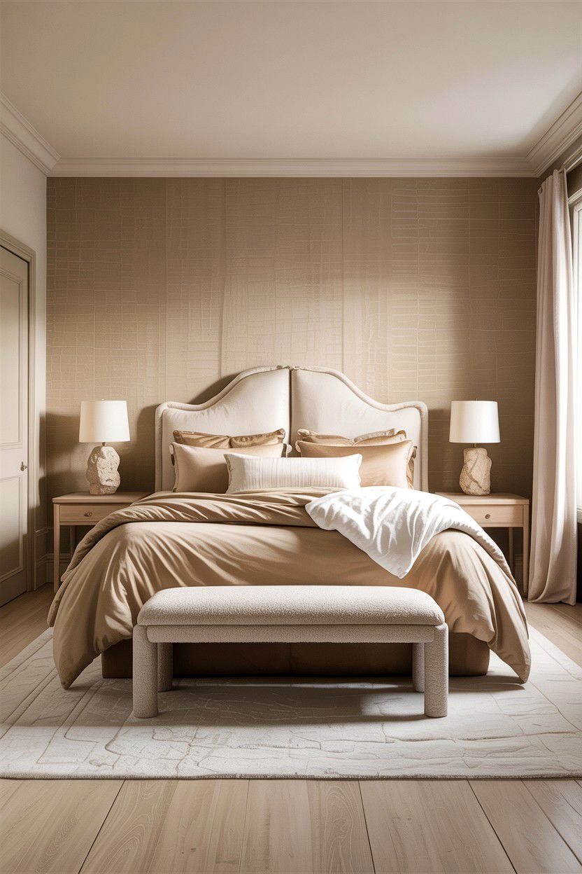 Monochromatic beige bedroom - 30 bedroom color schemes