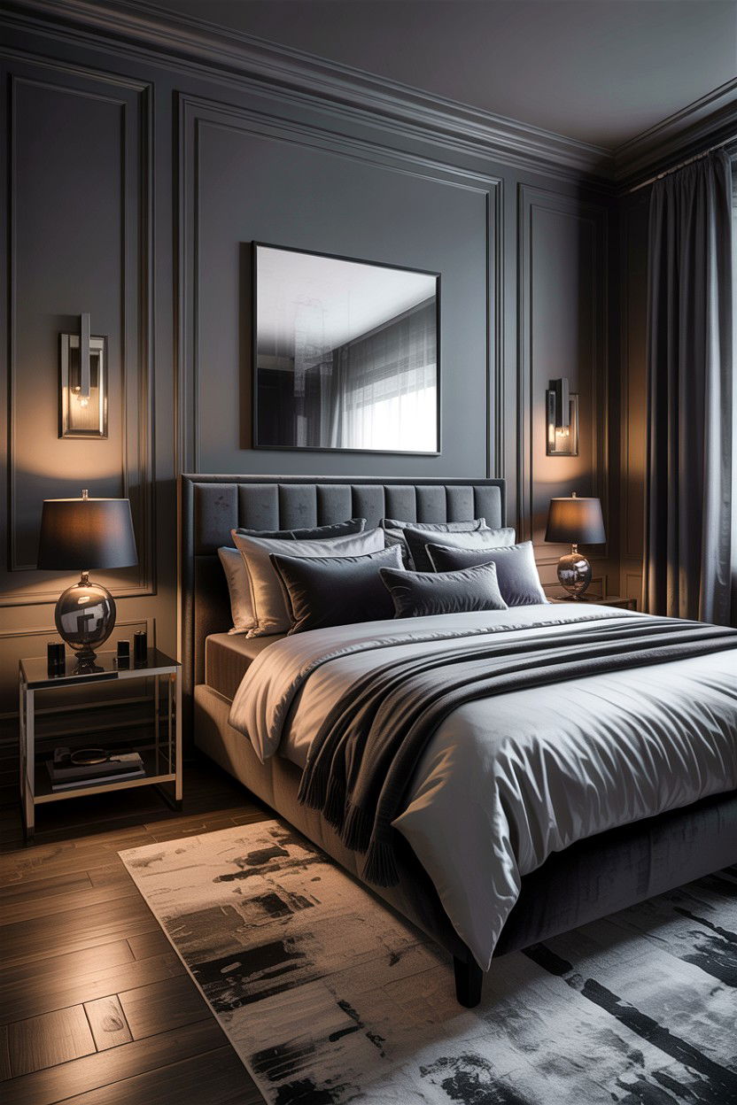 Monochrome Bedroom - 30 couples bedroom ideas