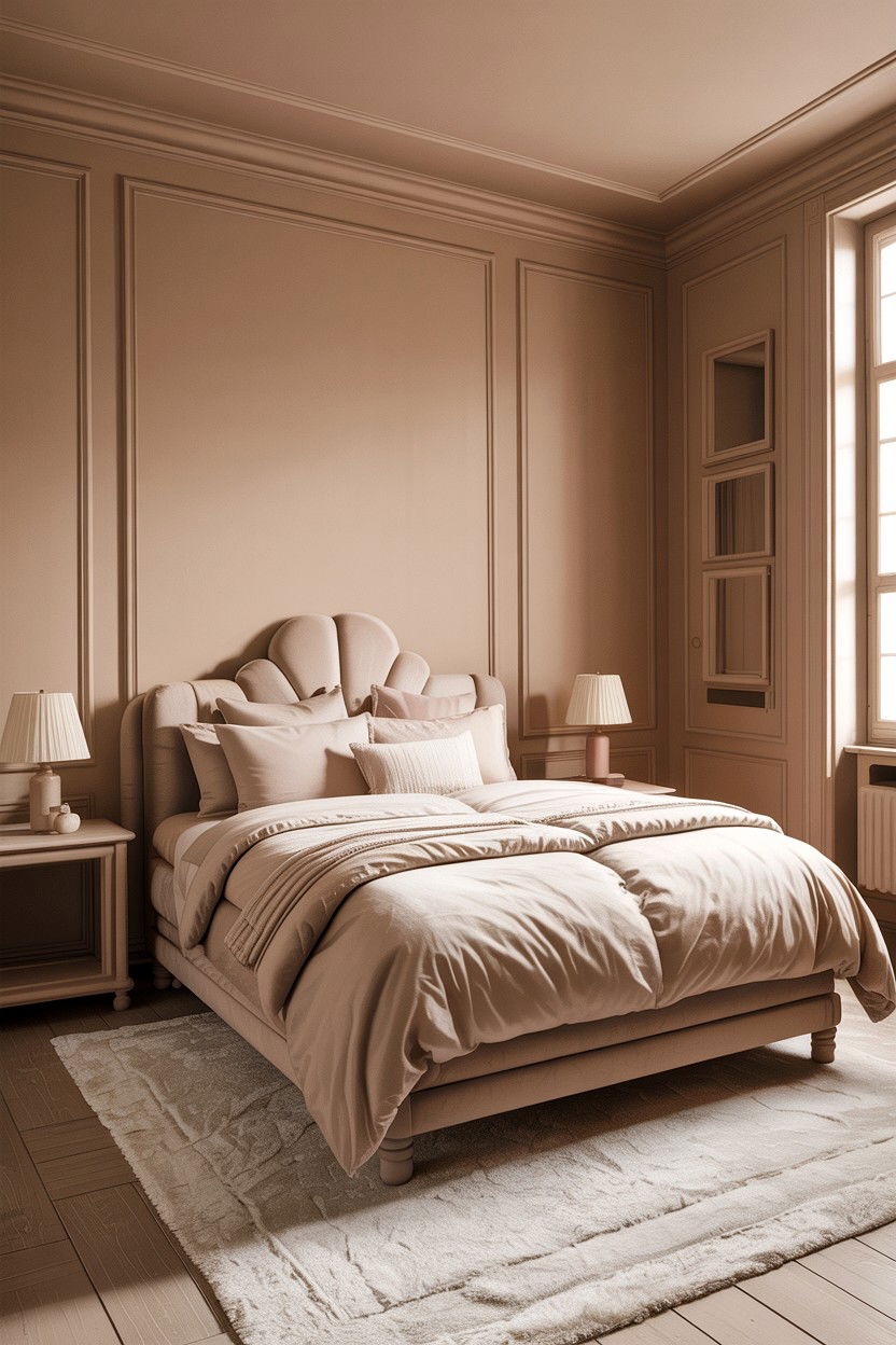 Monochrome Beige Bedroom - 30 all beige bedroom ideas
