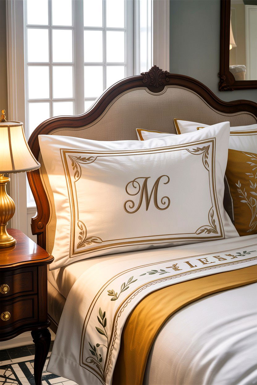 Monogrammed Pillowcase - 30 bedroom pillowcases