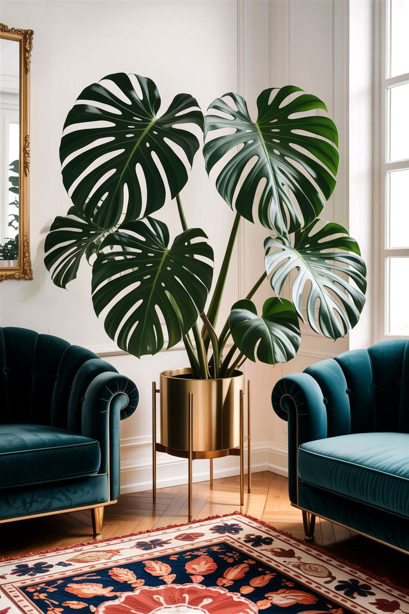 Monstera Deliciosa - 30 living room air purifying plants