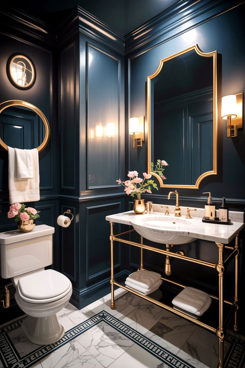 Moody Guest Bathroom - 30 guest bath decor ideas