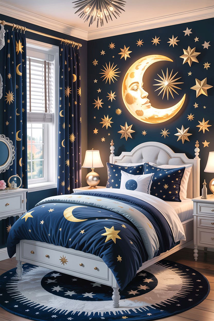 Moon And Star Bedroom - 30 kawaii bedroom ideas