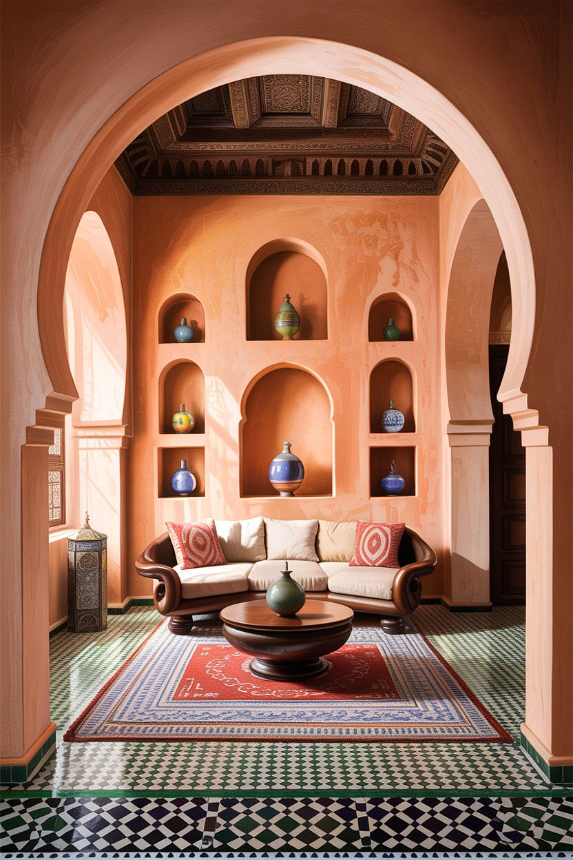 Moroccan Living Room Arches - 30 Moroccan living room ideas