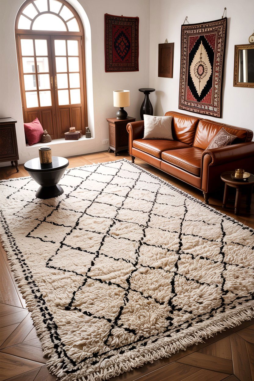 Moroccan Living Room Beni Ourain - 30 Moroccan living room ideas