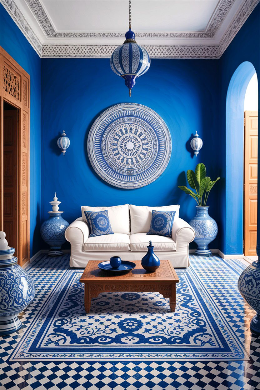 Moroccan Living Room Blue - 30 Moroccan living room ideas