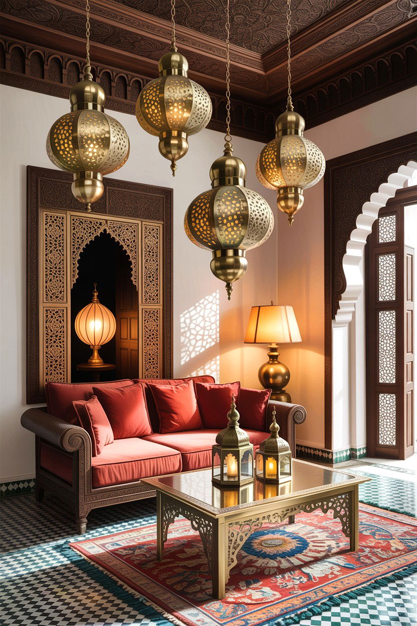 Moroccan Living Room Lanterns - 30 Moroccan living room ideas