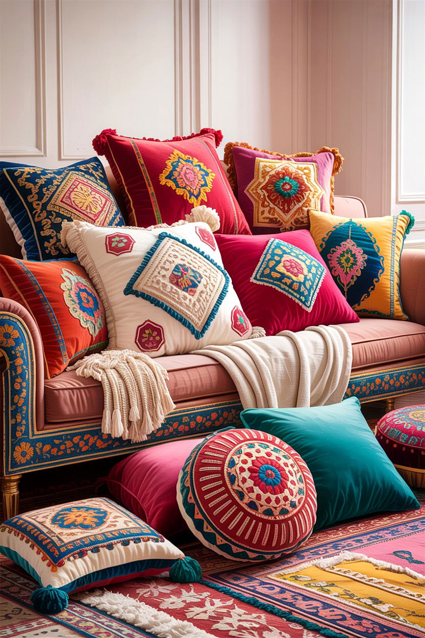 Moroccan Living Room Pillows - 30 Moroccan living room ideas