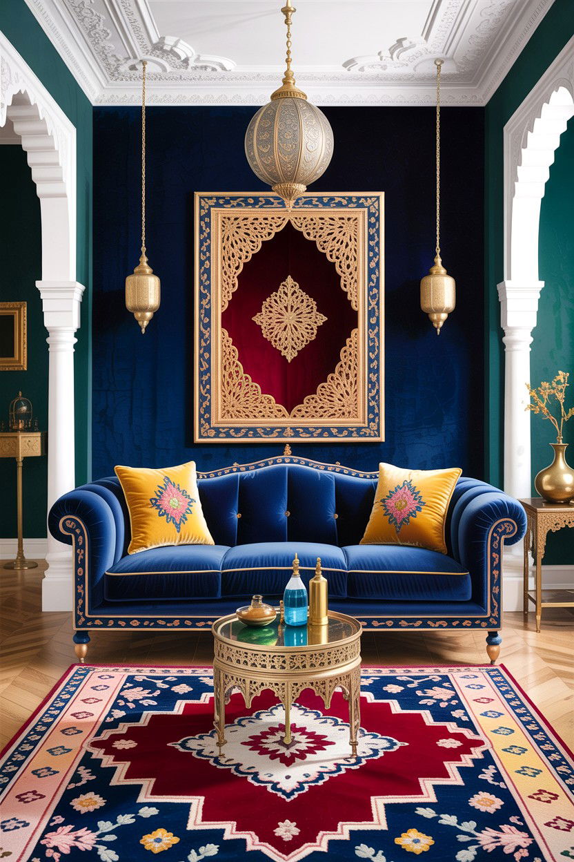 Moroccan Living Room Velvet - 30 Moroccan living room ideas
