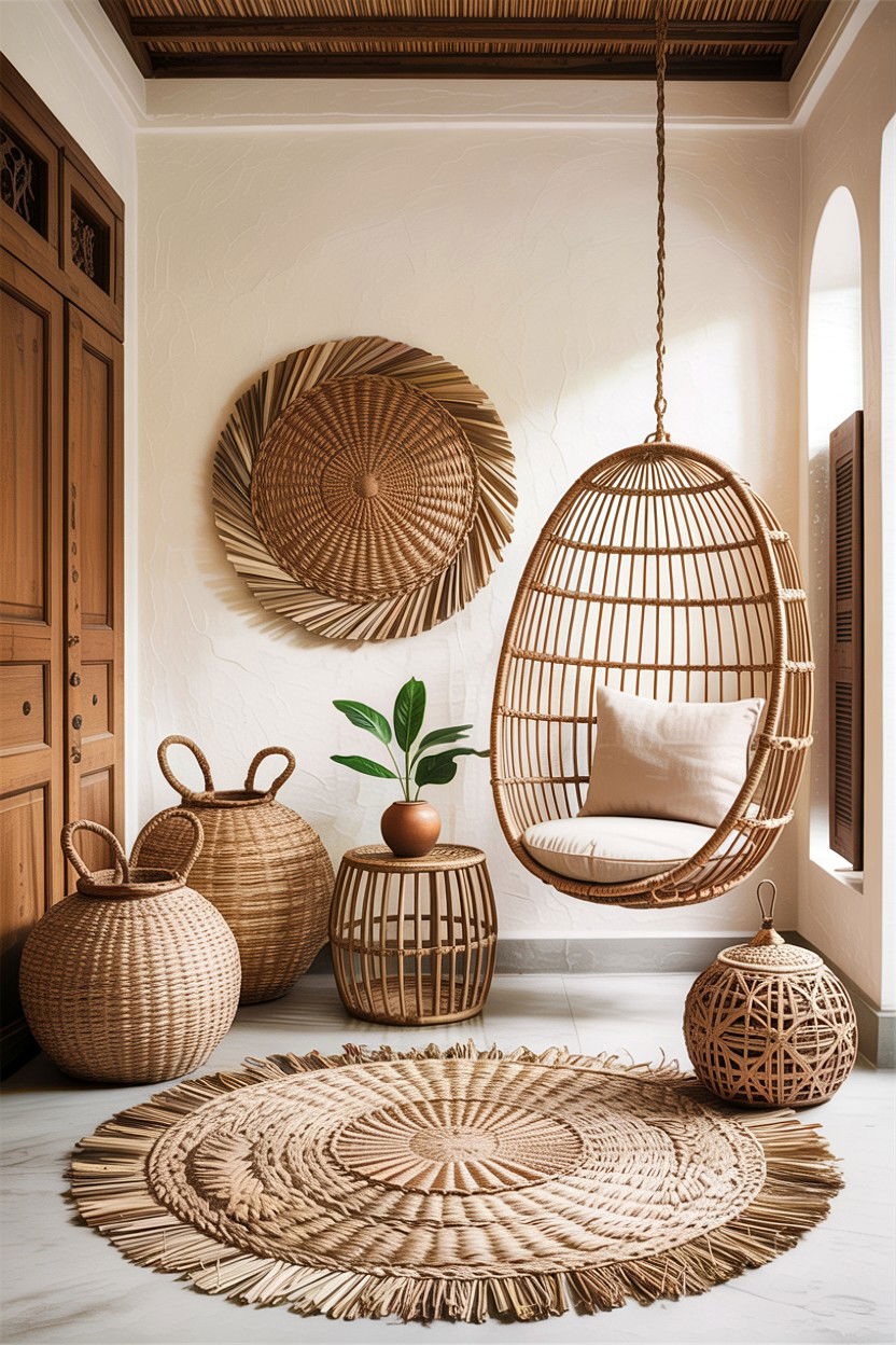 Moroccan Living Room Woven Decor - 30 Moroccan living room ideas