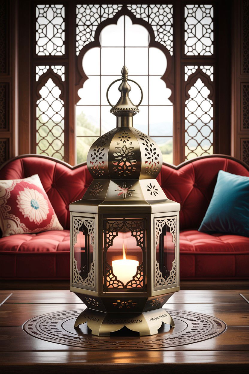 Moroccan Style Metal Lantern - 30 bedroom candle ideas