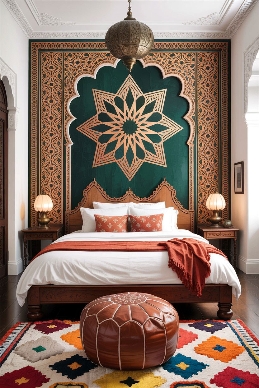 Moroccan star stencil - 30 bedroom wall stencils