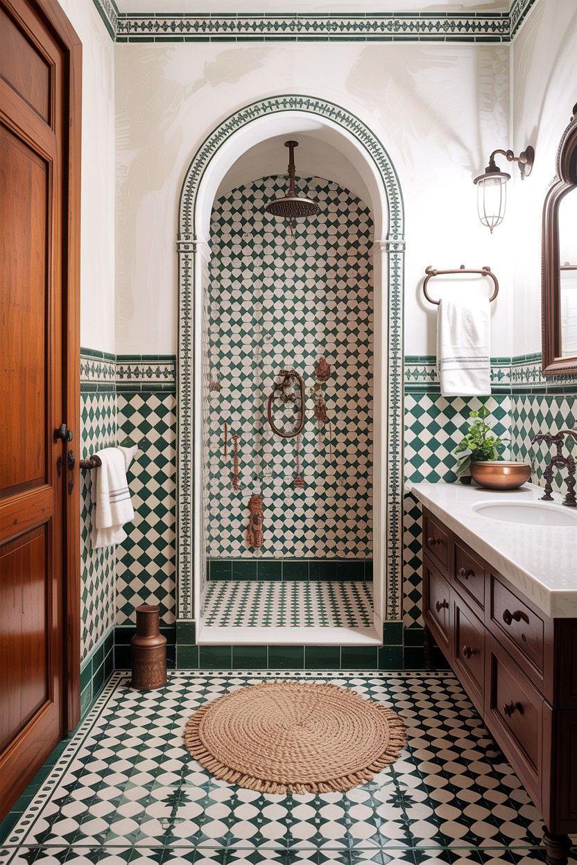 Moroccan tile bathroom - 30 handmade tile bathroom ideas