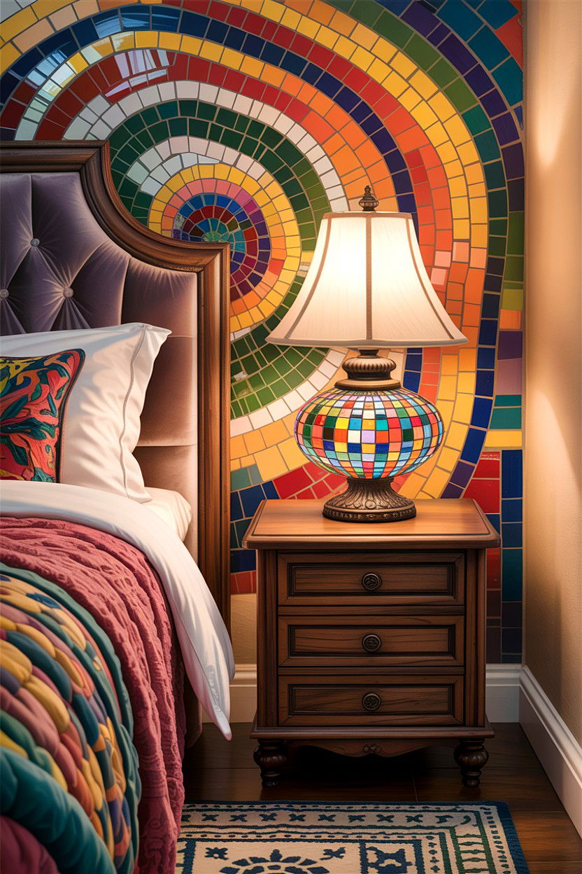 Mosaic Lamp Bedroom - 30 Turkish bedroom ideas