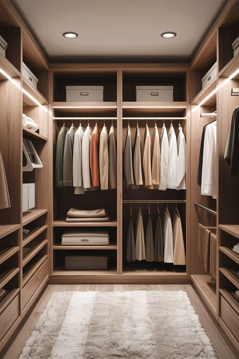 Motion sensor closet lights - 30 bedroom closet lighting ideas