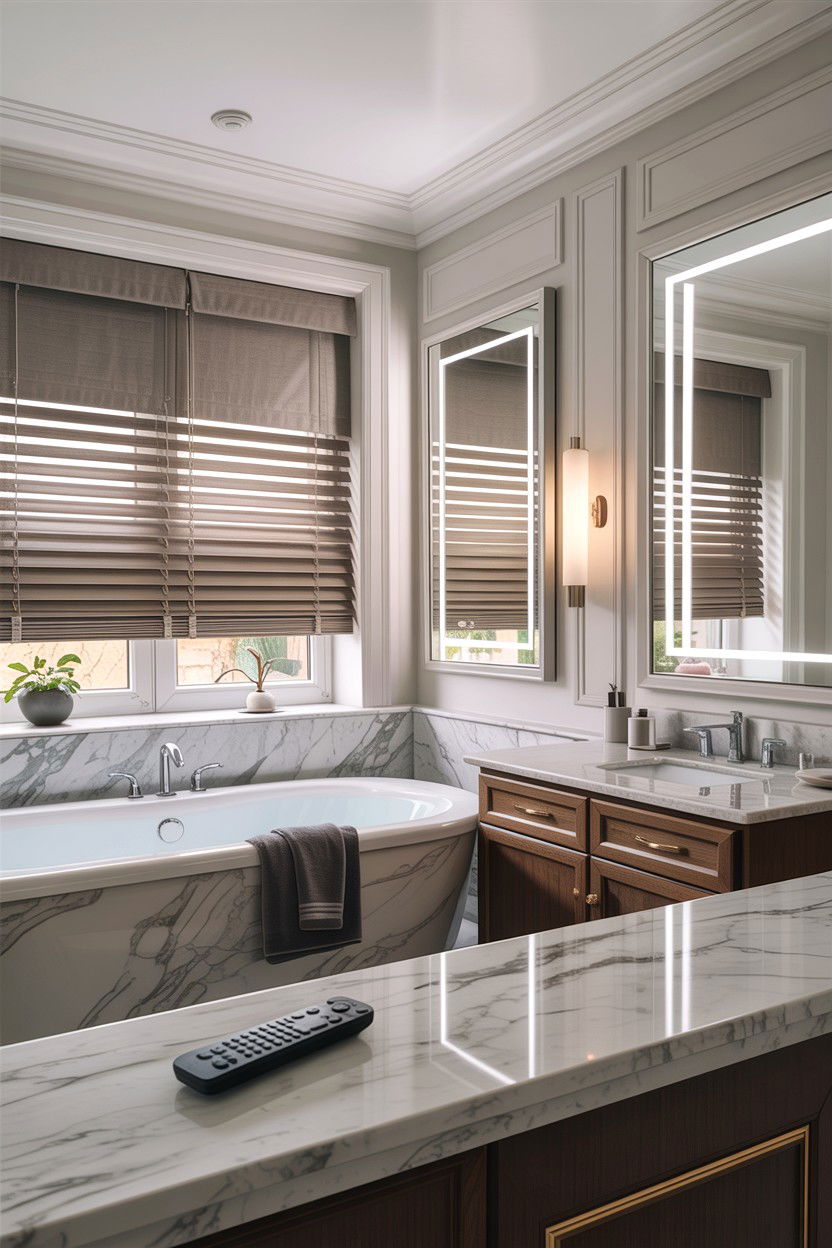 Motorized Bathroom Blinds - 30 bathroom blinds ideas