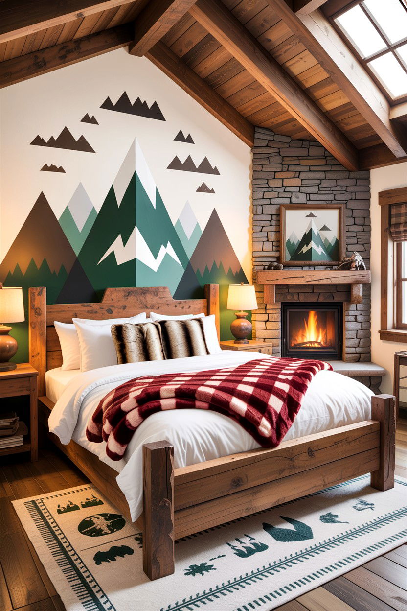 Mountain Theme Bedroom - 30 explorer bedroom ideas