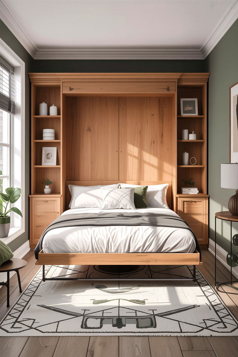 Murphy Bed Wall Unit - 30 bedroom hidden bed ideas