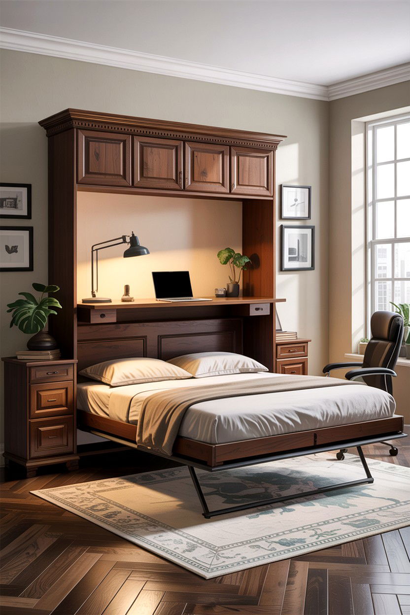 Murphy Bed With Desk - 30 bedroom fold down bed ideas