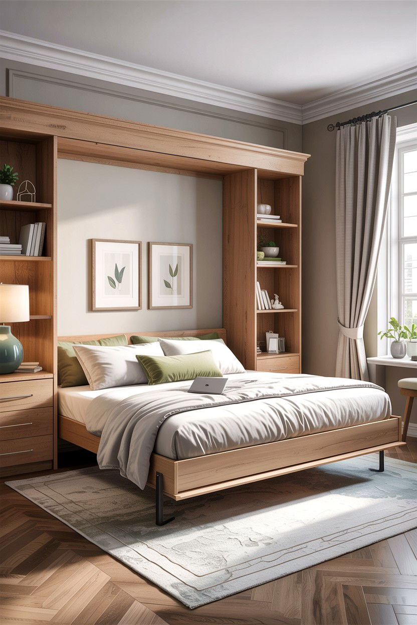 Murphy Bed With Desk - 30 bedroom convertible furniture ideas
