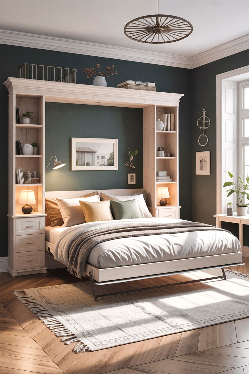 Murphy Bed - 30 bedroom space saving ideas