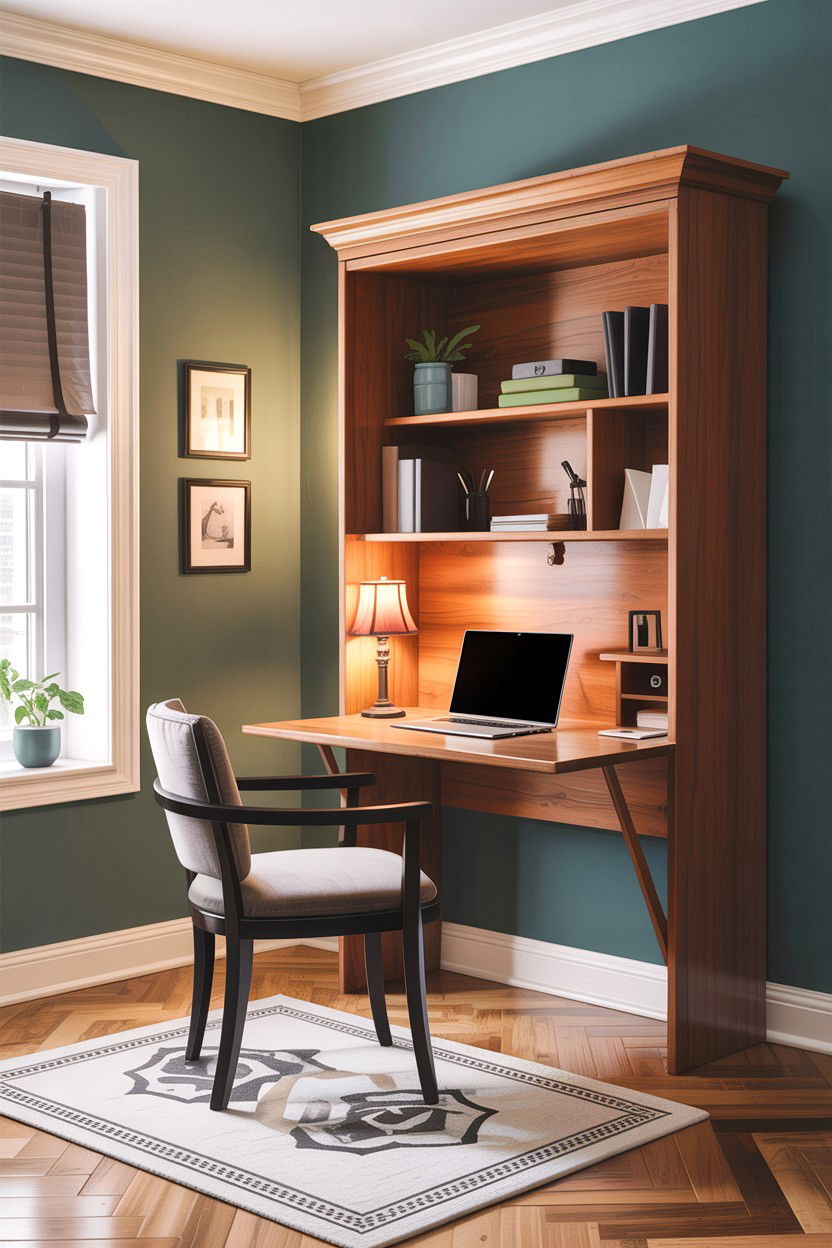 Murphy Desk - 30 bedroom study desk ideas