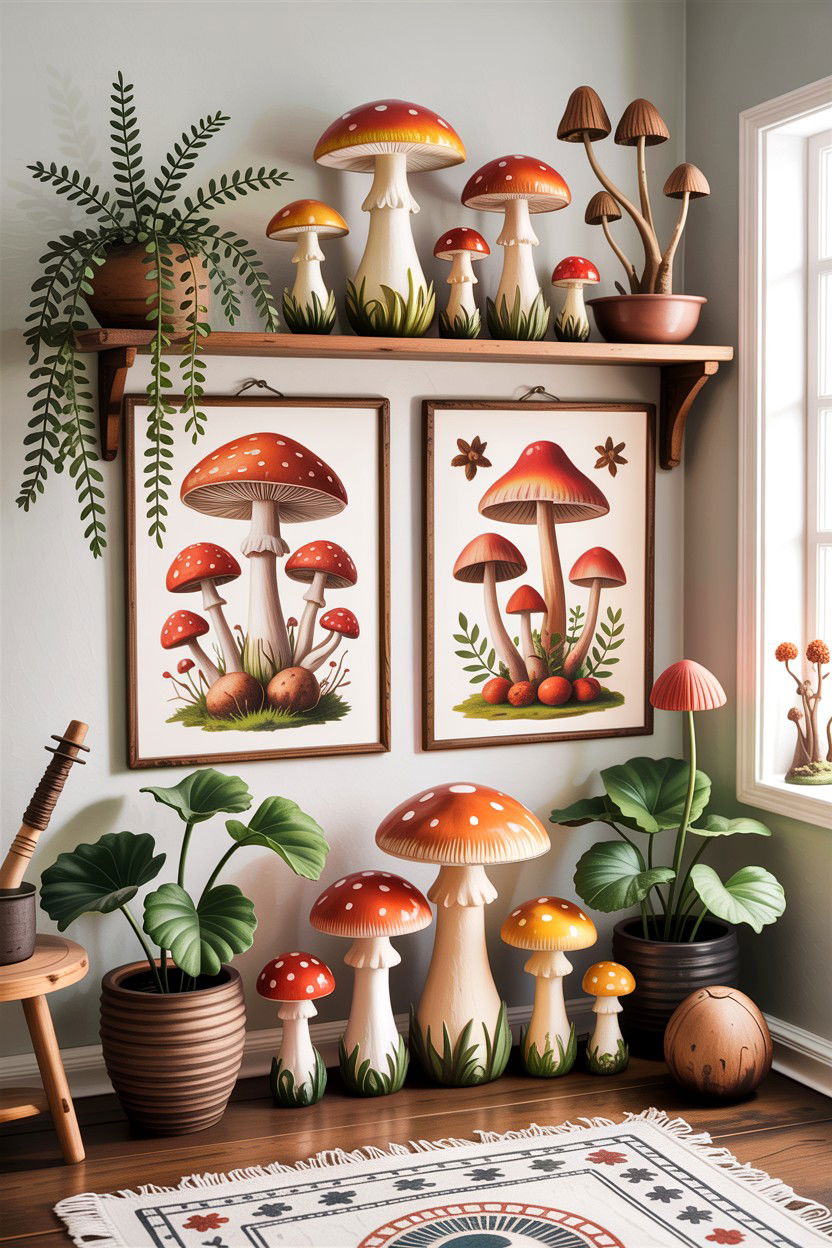 Mushroom Theme Room Decor - 30 cottage core bedroom ideas