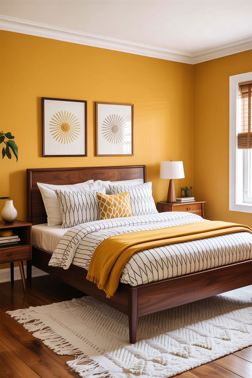 Mustard yellow bedroom - 30 bedroom paint colors
