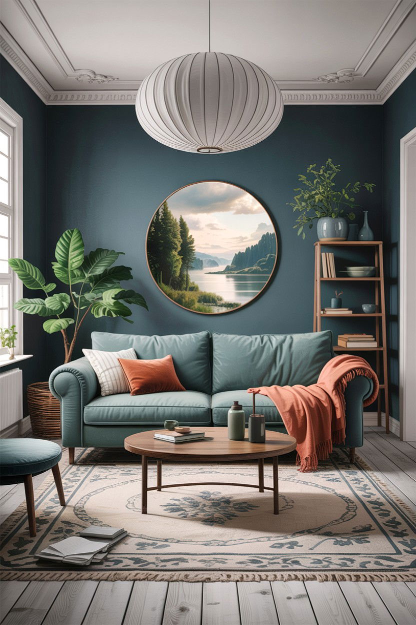 Muted blue scandinavian living room - 30 scandinavian blue living room ideas