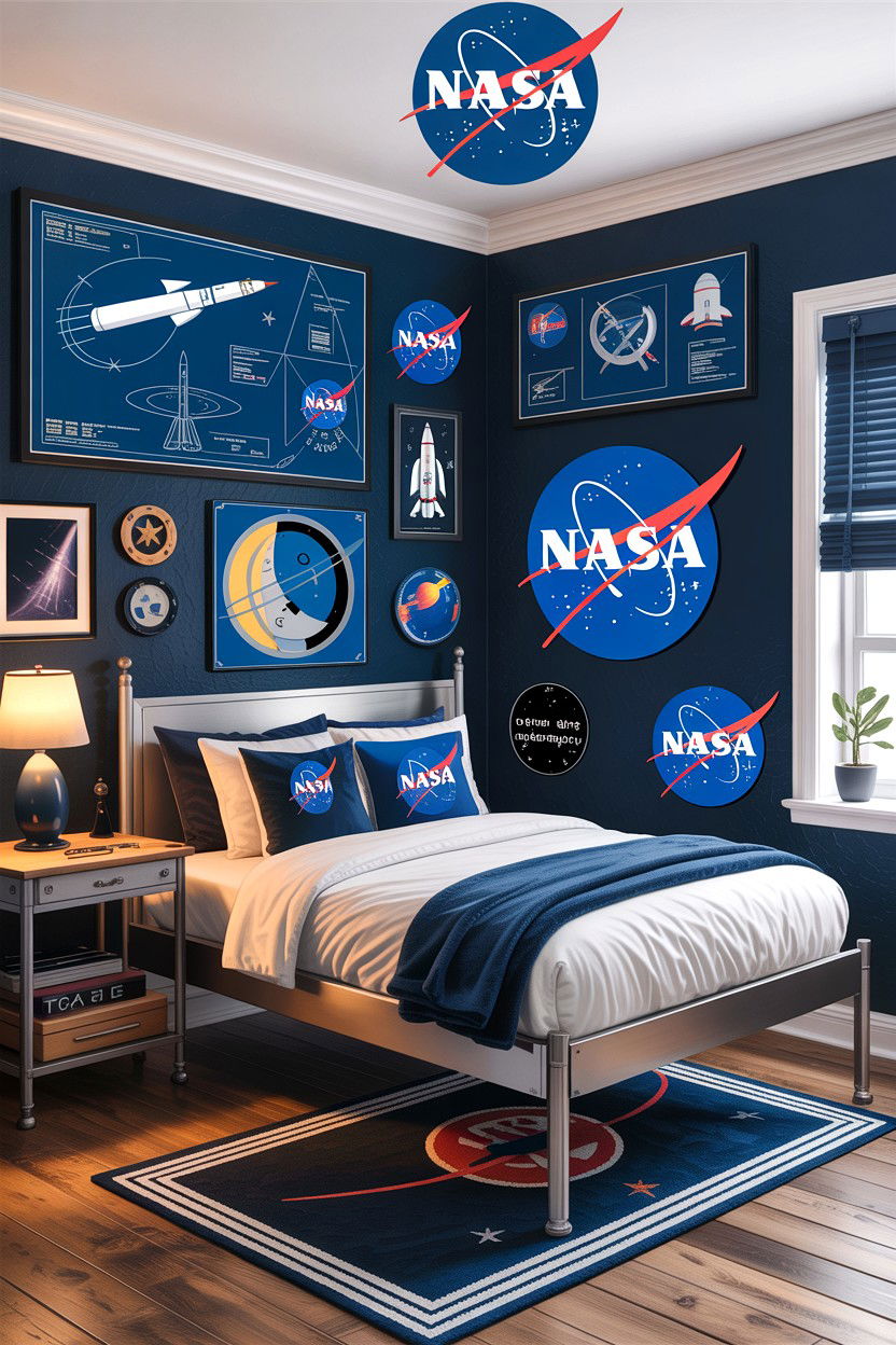 NASA themed bedroom - 30 astronaut bedroom ideas