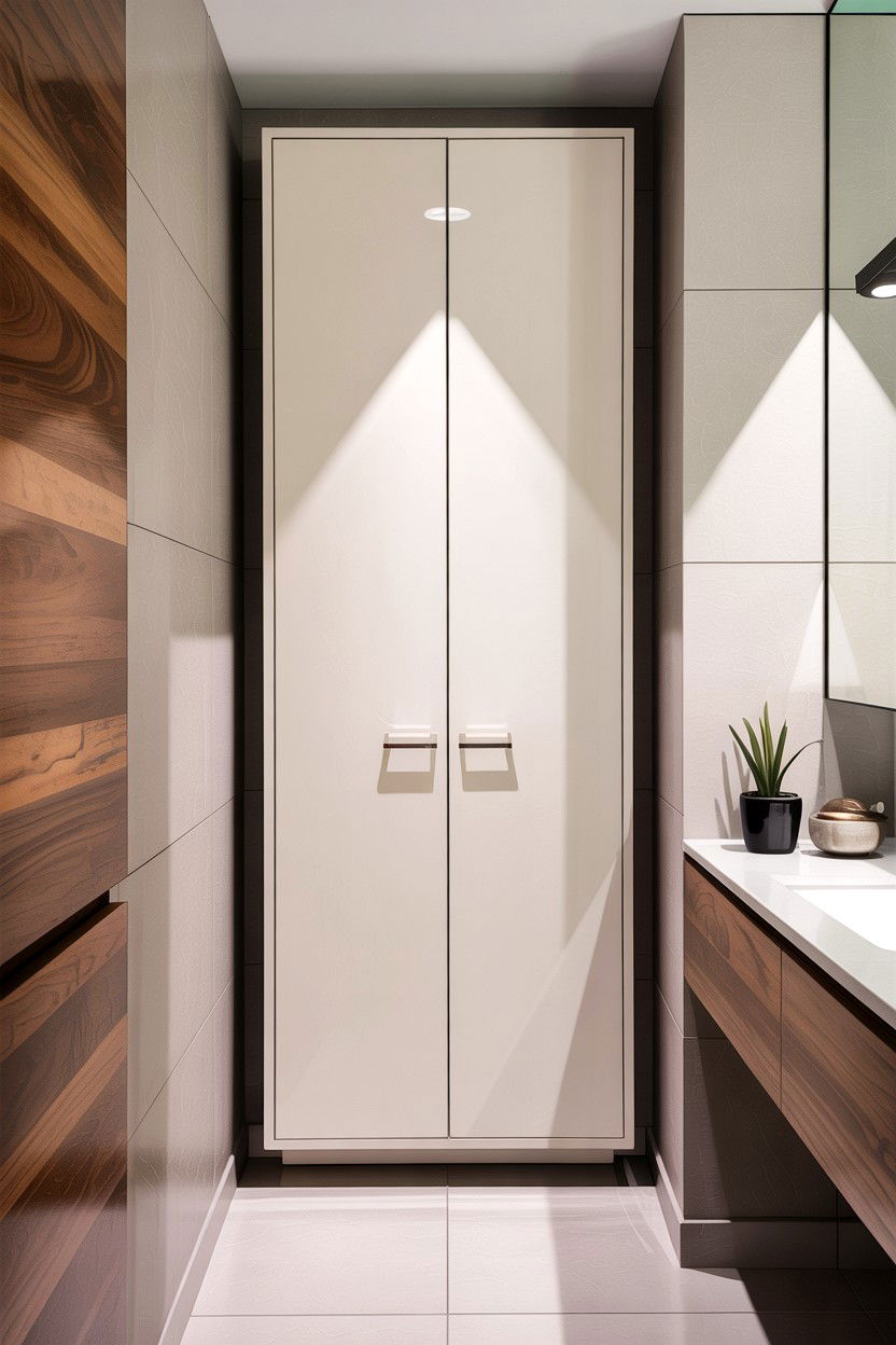 Narrow Bathroom Storage Cabinet - 30 galley bathroom ideas