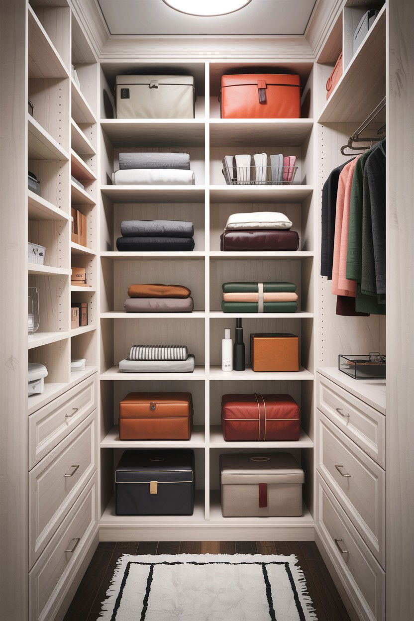 Narrow Closet Shelving - 30 bedroom closet shelving ideas