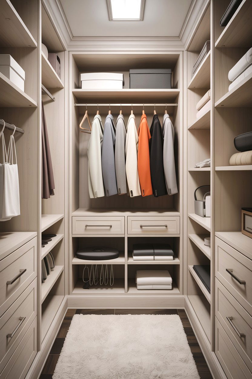 Narrow Walk In Closet - 30 bedroom walk-in closet ideas
