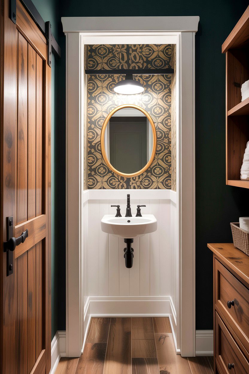 Narrow barn door - 30 bathroom barn door ideas