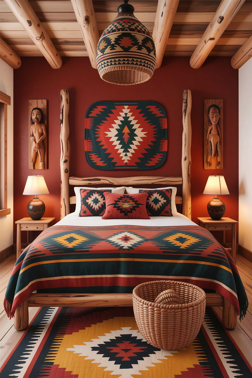 Native American Inspired Bedroom - 30 Southwestern bedroom ideas