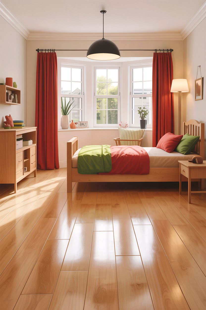 Natural Beech Laminate Flooring - 30 bedroom laminate flooring ideas
