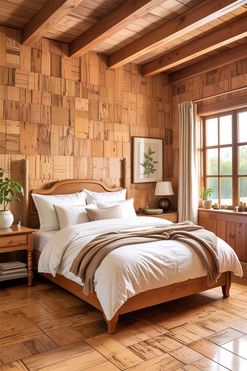 Natural Cork Flooring - 30 bedroom flooring ideas