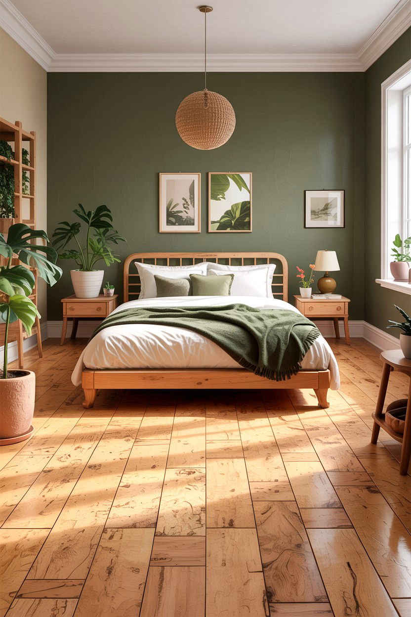 Natural Cork Flooring - 30 bedroom floor ideas