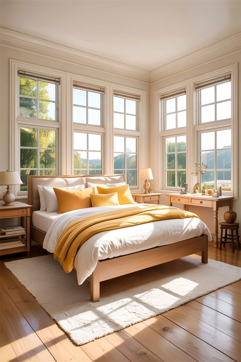 Natural Light Bedroom - 30 apartment bedroom ideas